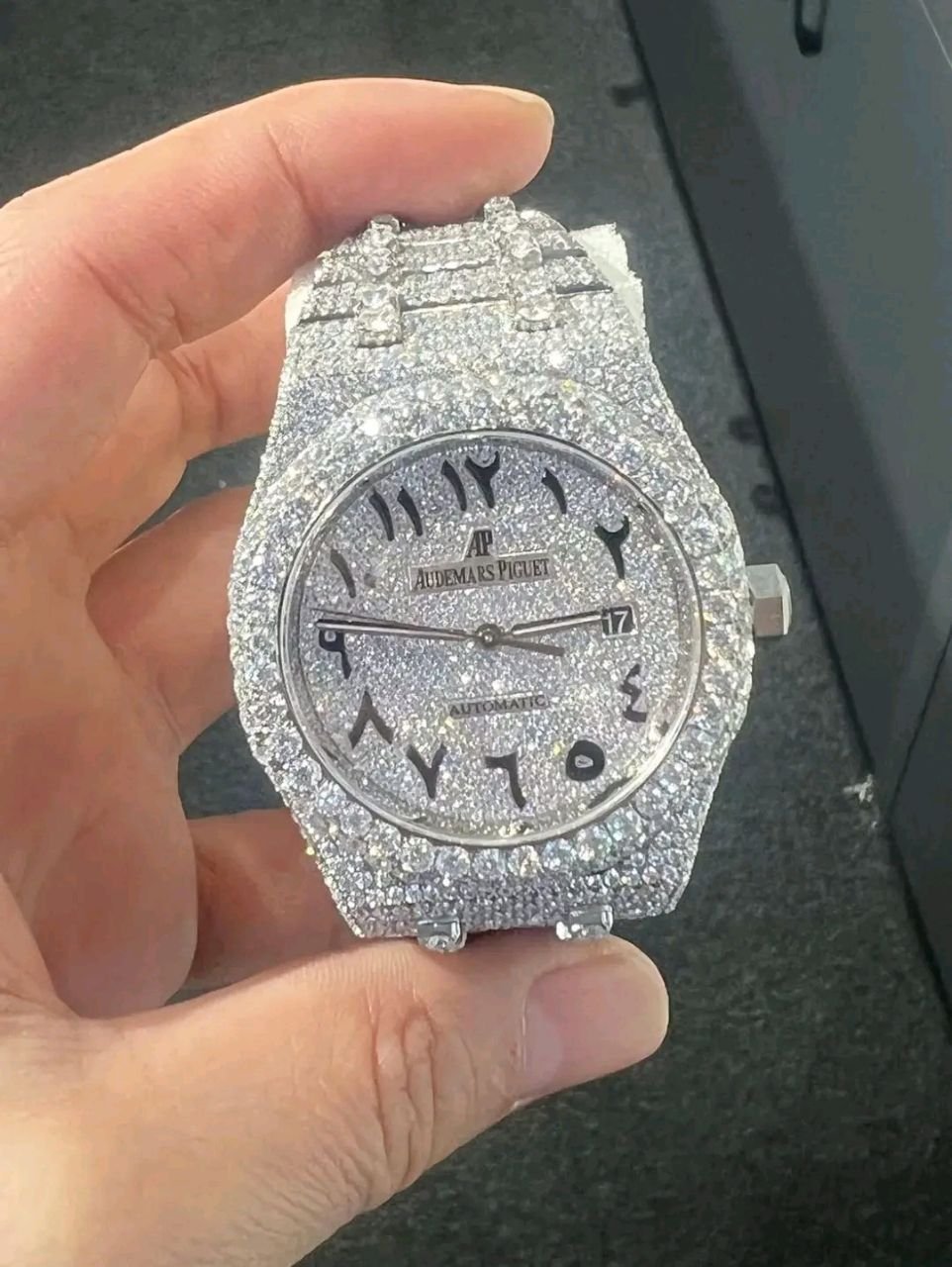 White Arabic Numerals AP Watch