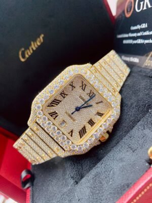 Yellow Gold Roman Numerals Cartier watch