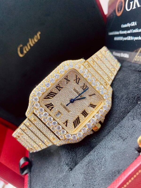 Yellow Gold Roman Numerals Cartier watch