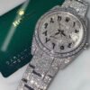 Bussdown all white Arabic numerals Rolex watch