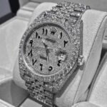 Bussdown all white Arabic numerals Rolex watch