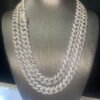 14mm white gold bussdown cuban chains