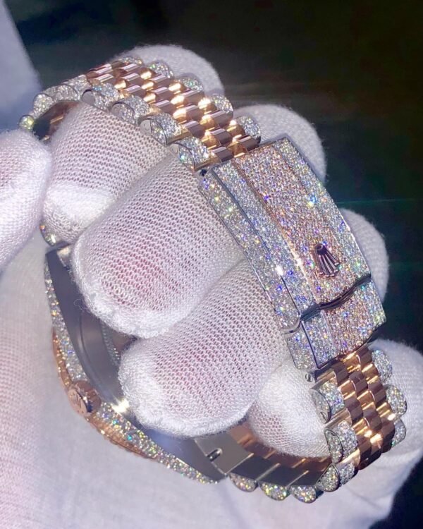 Two Tone Roman Numerals  Gold Face Rolex watch