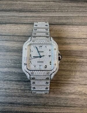 All White Arabic Dial Cartier