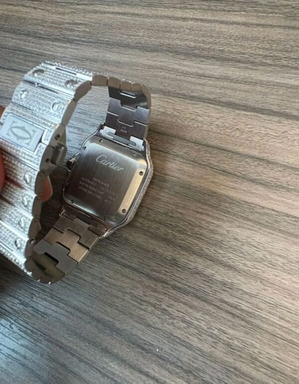 All white Arabic dial Cartier