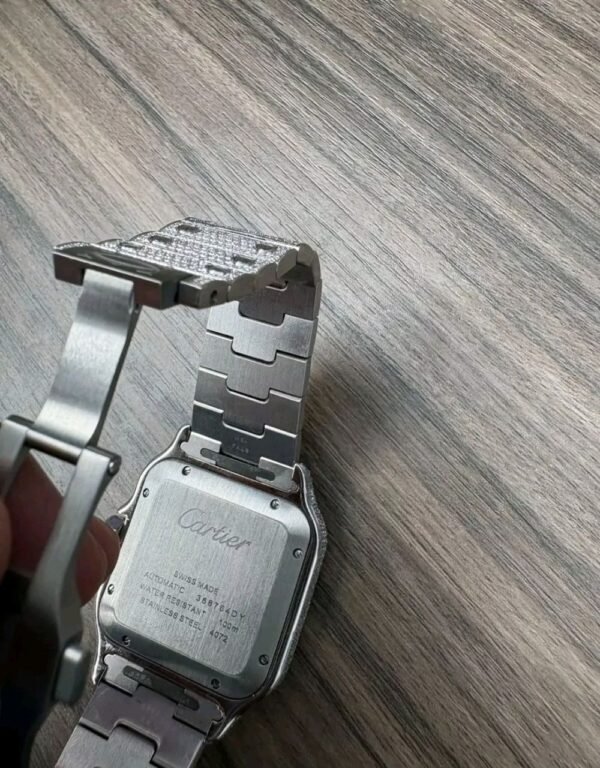 All white Arabic dial Cartier