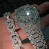 Bust Down White Gold AP Watch & Infinity Bracelet Set