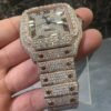Bust Down Rose Gold Cartier Roman Numeral Watch