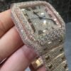 Bust Down Rose Gold Cartier Roman Numeral Watch