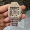 Bust Down Rose Gold Cartier Roman Numeral Watch