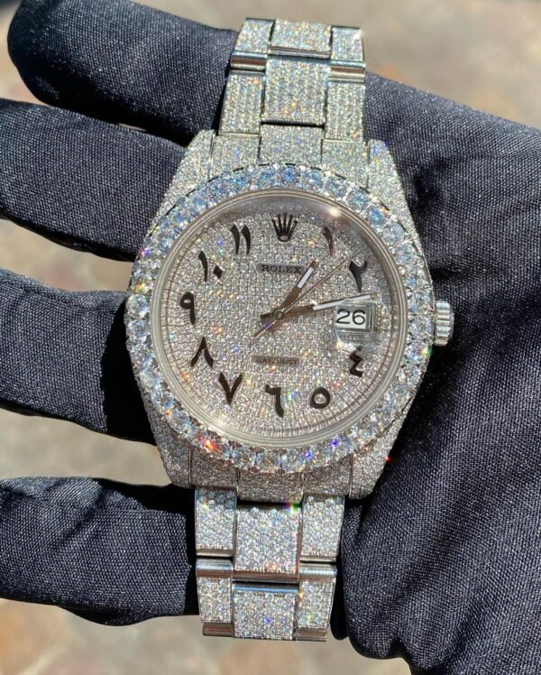 Bustdown Datejust Rolex Arabic numerals