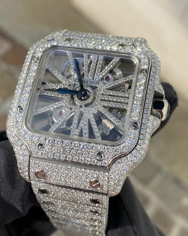 Bustdown Skeleton Cartier Watch