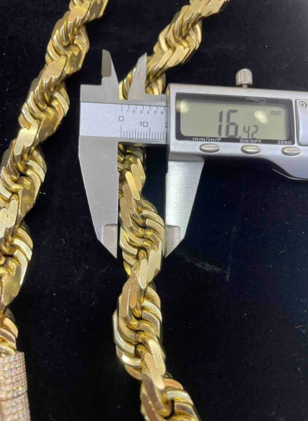 Buy 14k Solid "HEAVY" 623 gram Rope Chain with Bust Down Lock for sale online