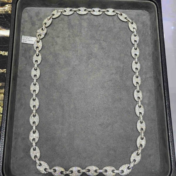 Buy 14k Tri-Color Gucci Link Chain Iced Bust Down | 29 cts | 153 G for sale online