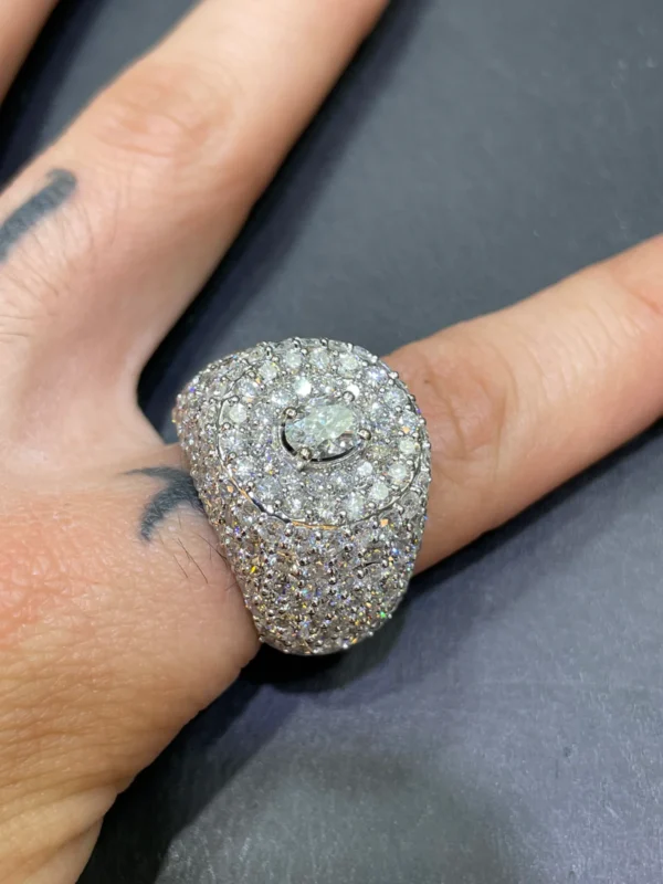 Buy 14k White Gold VVS1 7 Carat Natural Diamond Custom Made Ring Online