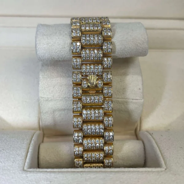 Buy 41mm Iced Out Yellow Gold Rolex Day-Date II 18k - Luxury Watch for Sale