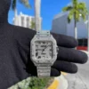 Buy 41mm Iced Out Cartier Watch Santos xl Vs1 Iced Bust Down for sale online