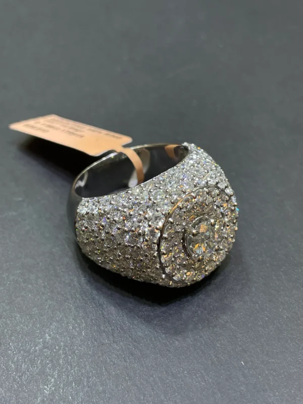 Buy 14k White Gold VVS1 7 Carat Natural Diamond Custom Made Ring Online